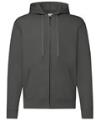 SS16M 62062 Classic Zip Through Hooded Sweat Light Graphite colour image